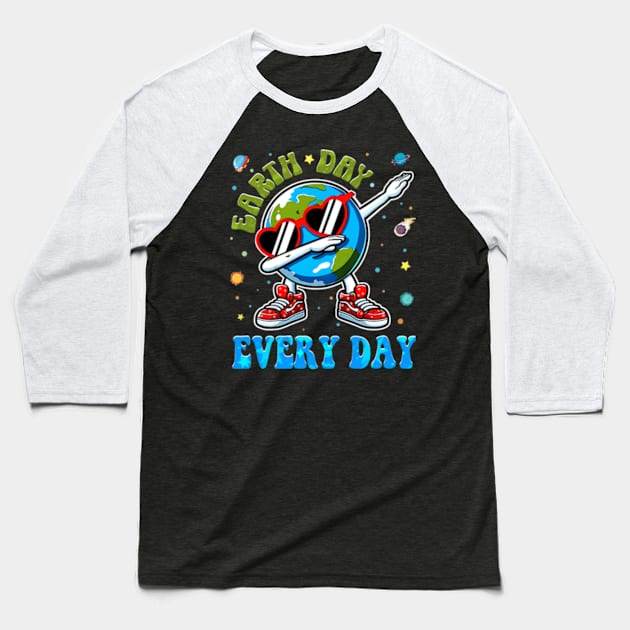 Happy Earth Day 2024 Funny Earth Day Dab Baseball T-Shirt by Wahetna